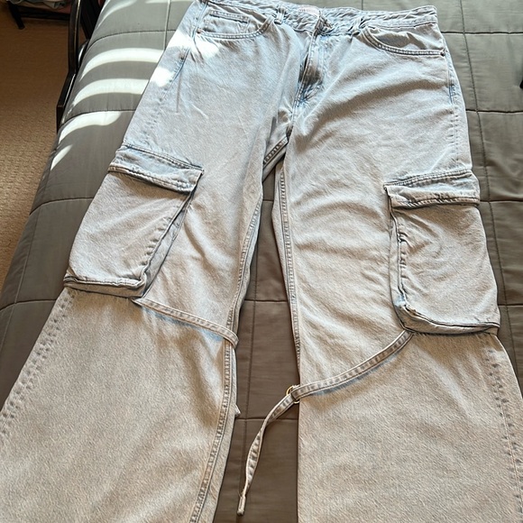 Zara size 14 Cotton Wide Leg Jeans - Picture 4 of 5